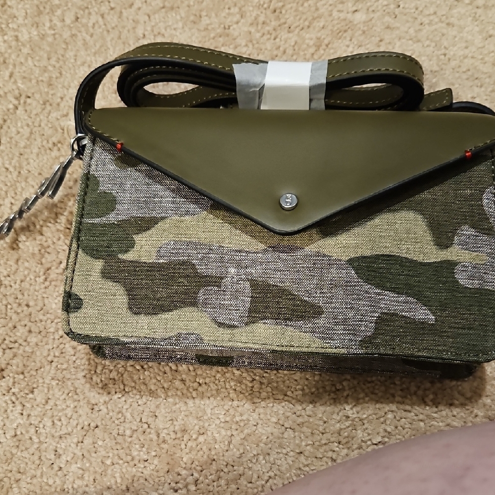 Ellen Degeneres Green Belt Bag with Camouflage Flair